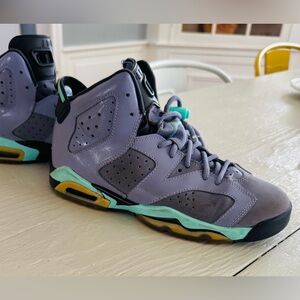 Jordan High-Top Sneakers in Purple and Teal